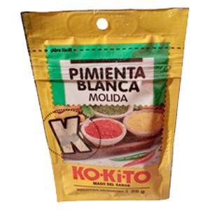 Ko - Pimienta blanca molida 25 gr.